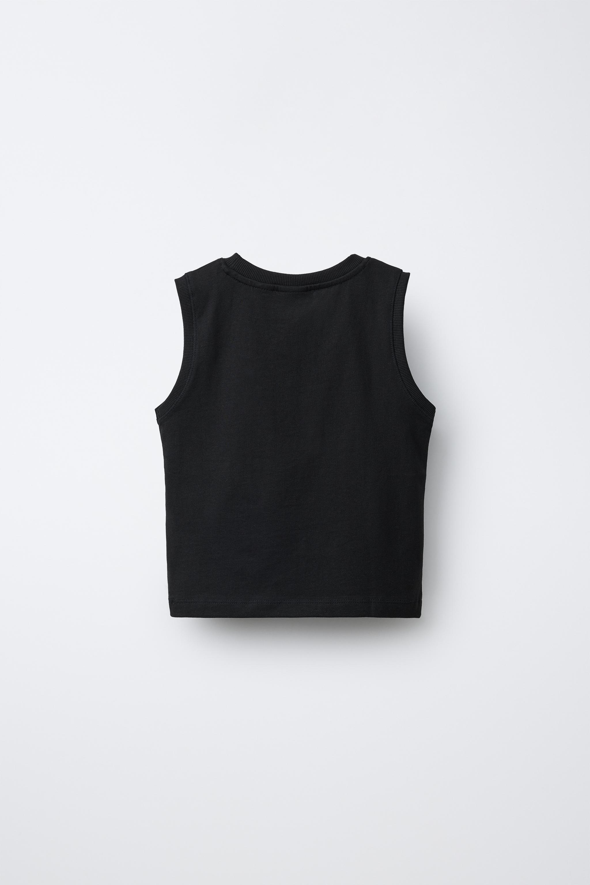 PLAIN SLEEVELESS T-SHIRT